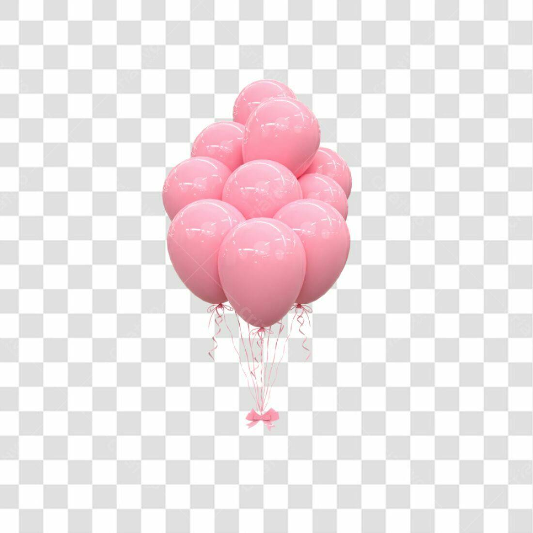 Icone Festa Balões Rosa PNG com fundo transparente