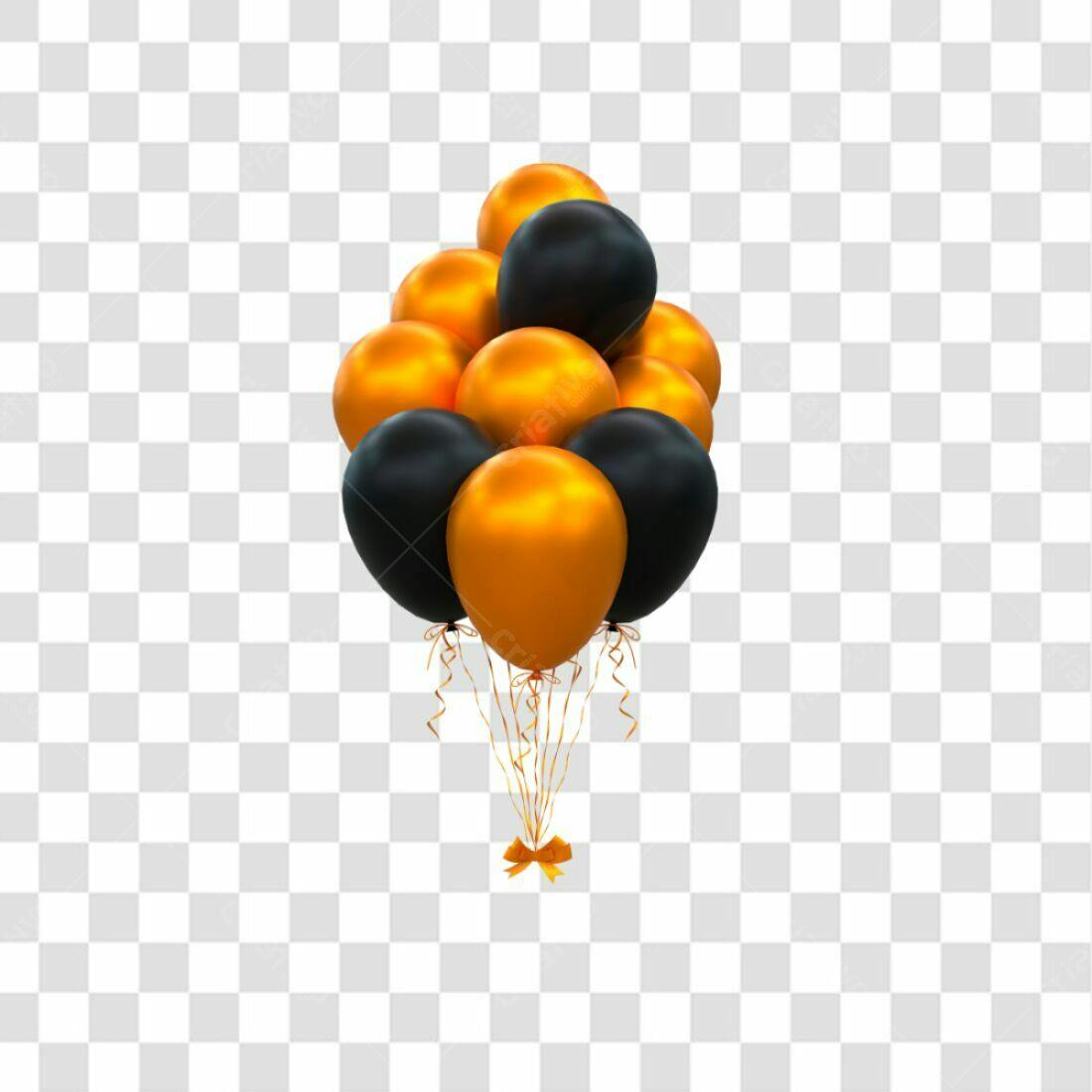 Icones Balões Festa Halloween PNG com fundo transparente