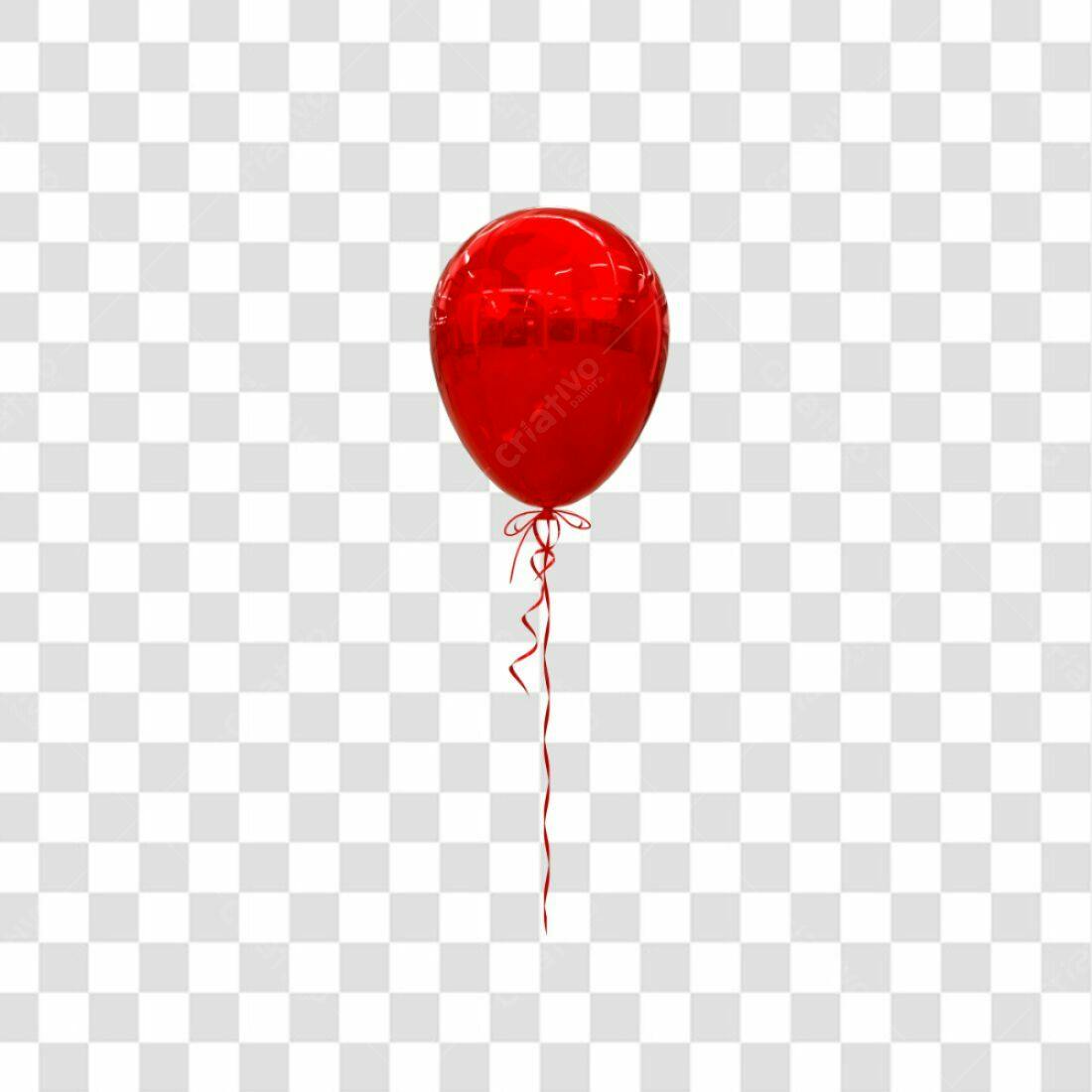 Icone Balão Vermelho Festa PNG com fundo transparente