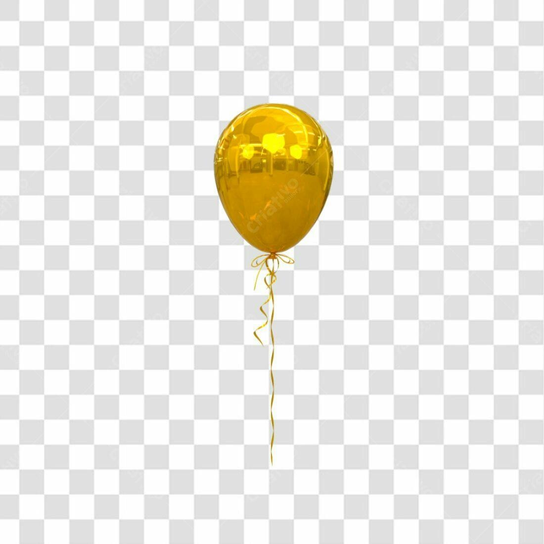 Icone Balão dourado PNG com fundo transparente