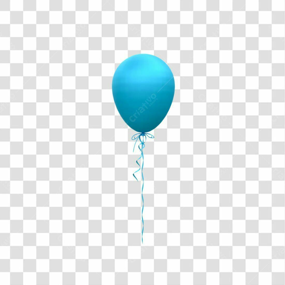 Icone Balão Azul para Festa PNG com fundo transparente