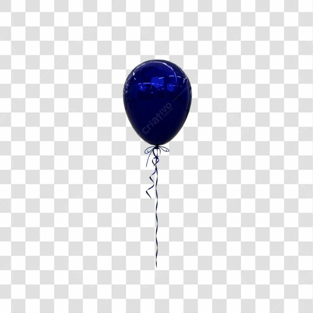 Icone Balão Azul para Festa PNG com fundo transparente