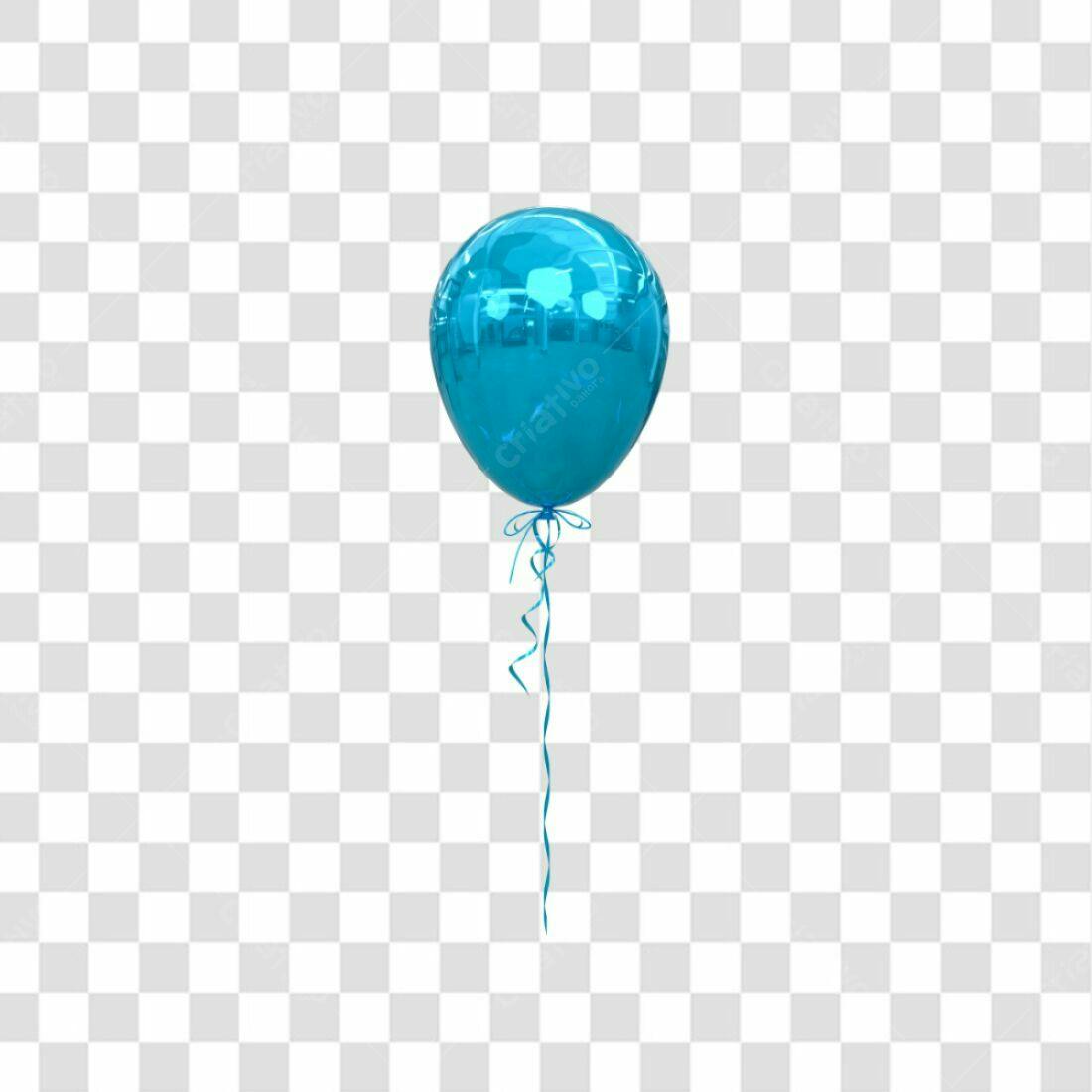 Icone Balão Azul Festa PNG com fundo transparente
