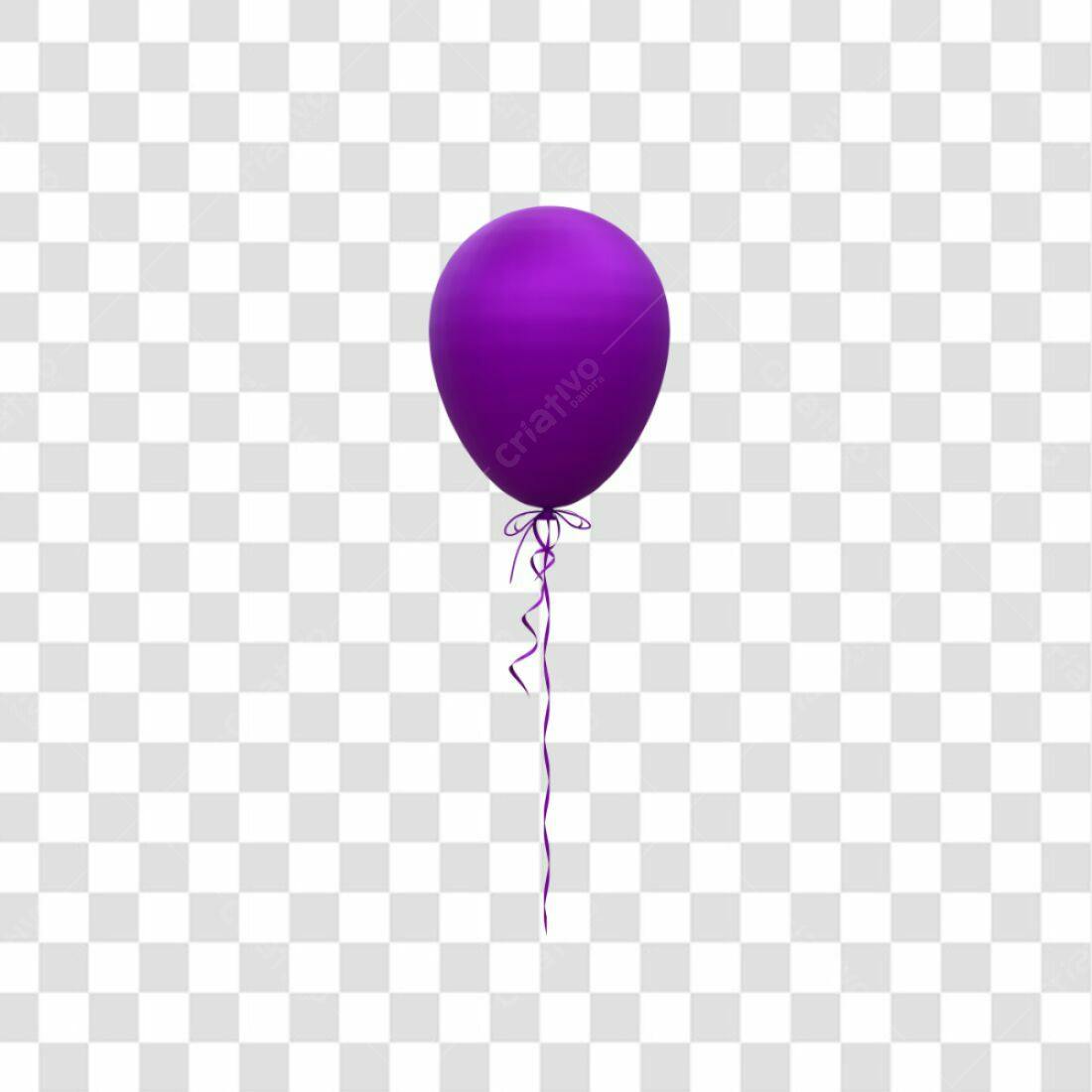 Icone Festa Balão Roxo PNG com fundo transparente