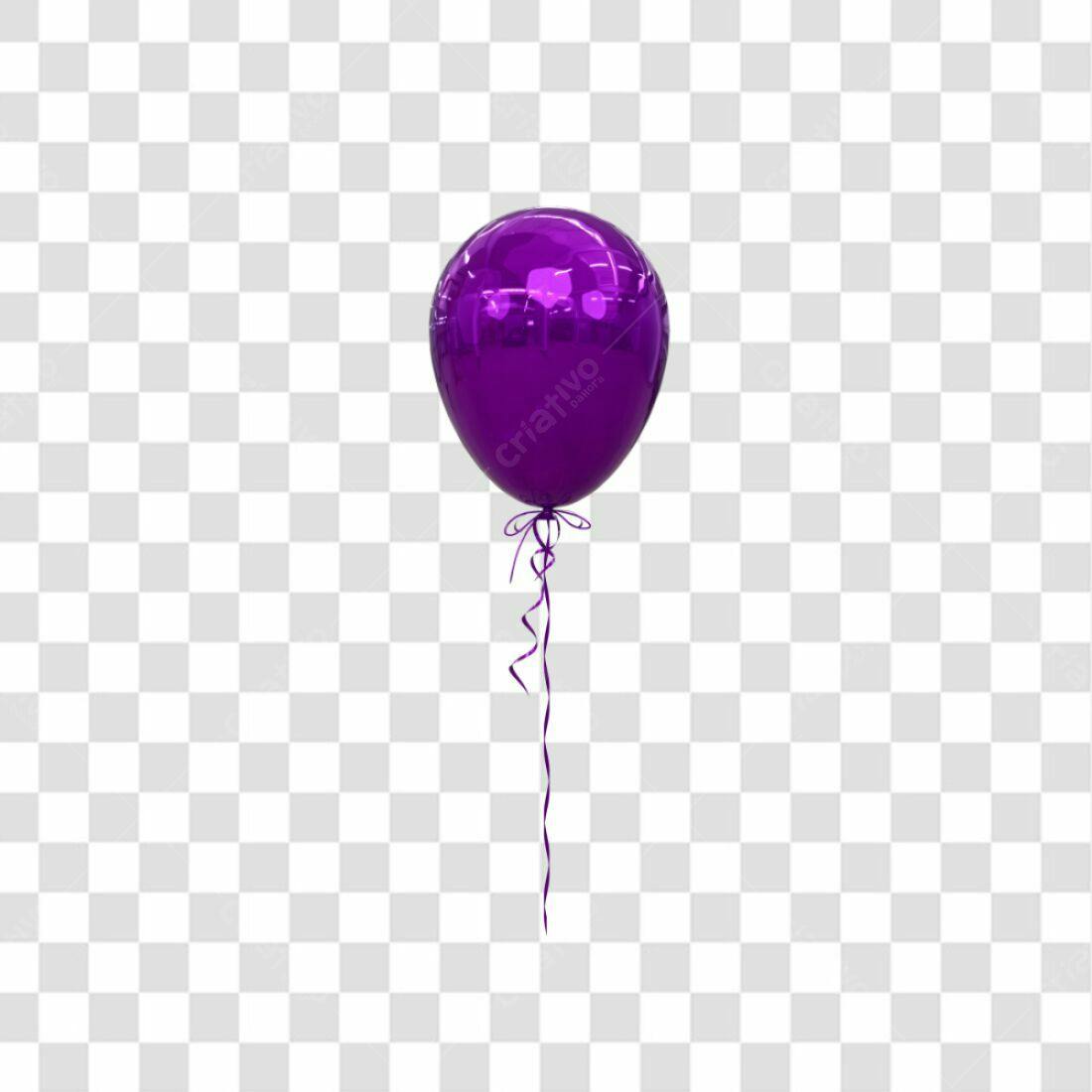 Icone Festa Balão Roxo PNG com fundo transparente