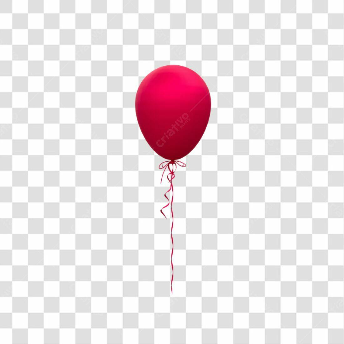 Icone Festa Balão Vermelho PNG com fundo transparente