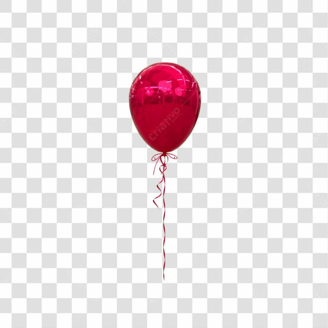 Icone Balão Vermelho Festa PNG com fundo transparente