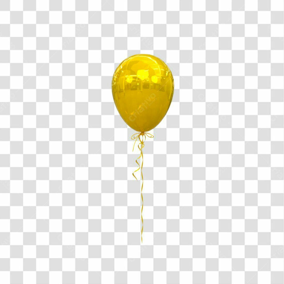 Icone Balão Amarelo PNG com fundo transparente