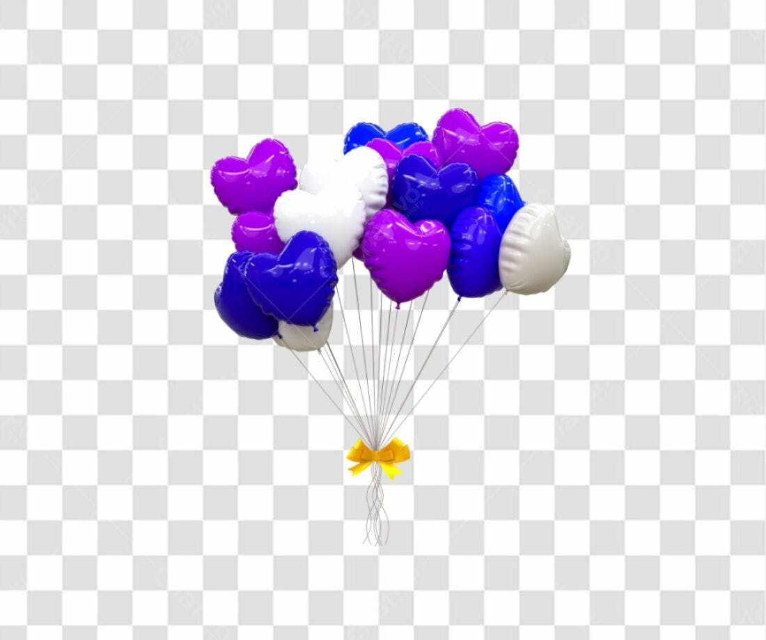 Icone Balões Dia dos Namorados PNG com fundo transparente
