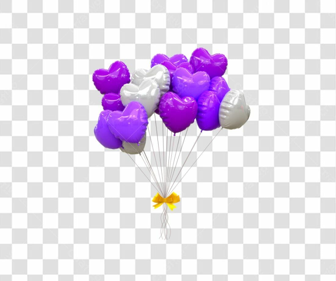 Icone Balões Dia dos Namorados PNG com fundo transparente