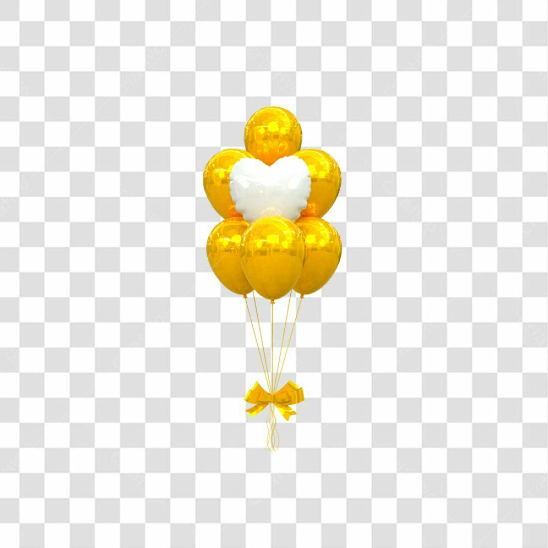 Icone Balões Dia dos Namorados PNG com fundo transparente