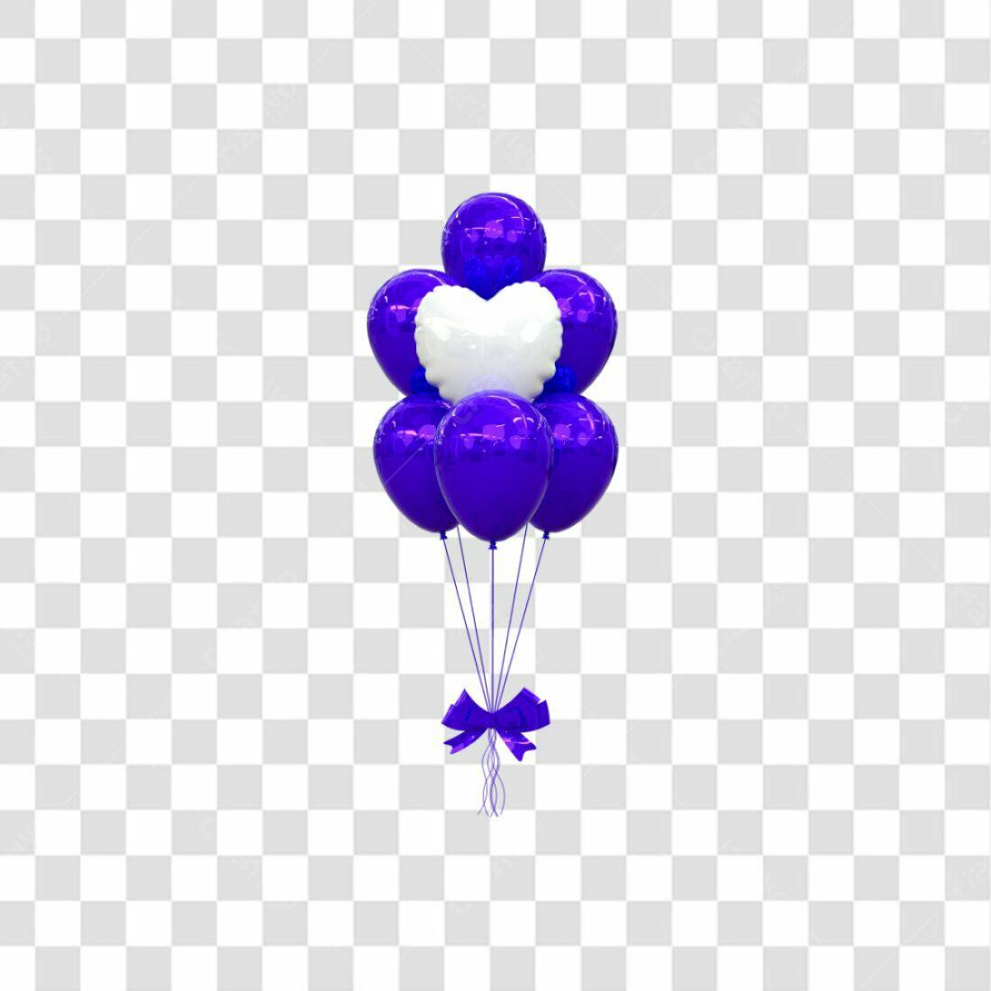 Icone Balões Dia dos Namorados PNG com fundo transparente