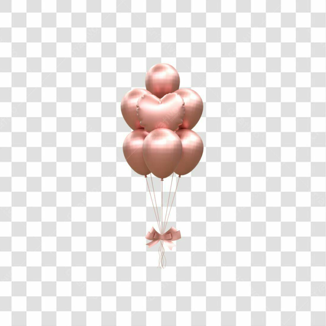 Icone Balões Rosa para Dia dos Namorados PNG com fundo transparente