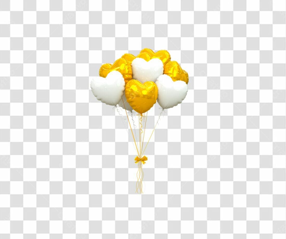 Icones Balões Dia dos Namorados PNG com fundo transparente