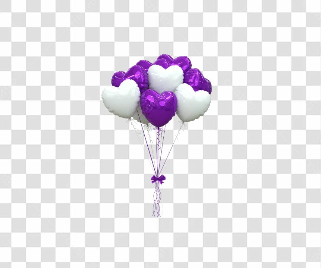 Icone Dia dos Namorados Balões PNG com fundo transparente