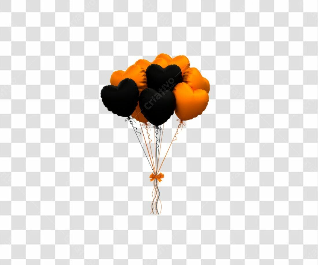 Icones Balões Dia das Bruxas PNG com fundo transparente