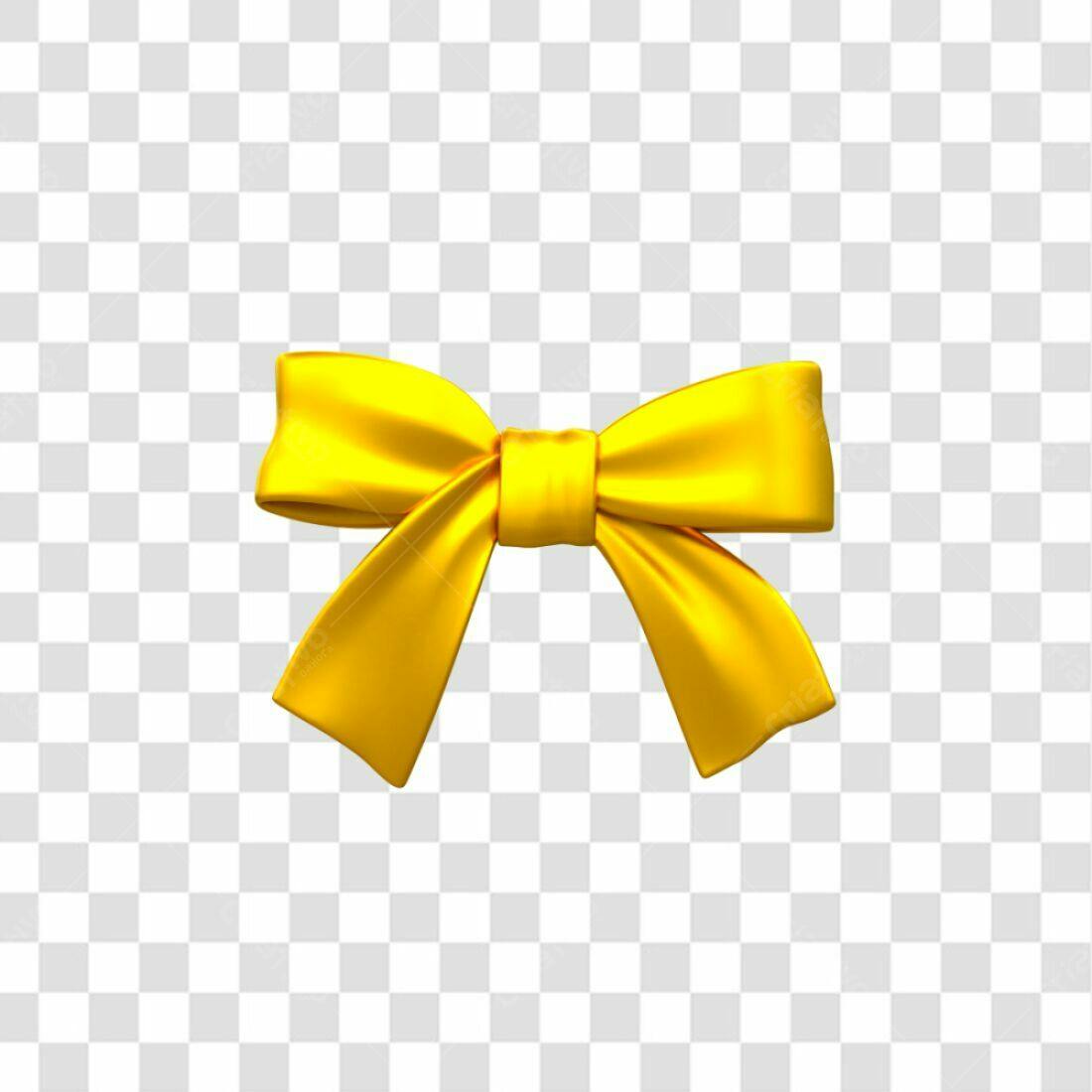 Icone Laço Amarelo PNG com fundo transparente