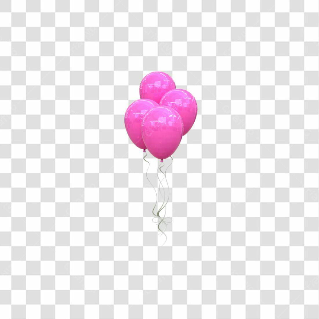 Icone Festa Balões Rosa PNG com fundo transparente