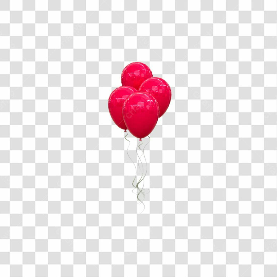 Icones Balões Vermelhos PNG com fundo transparente