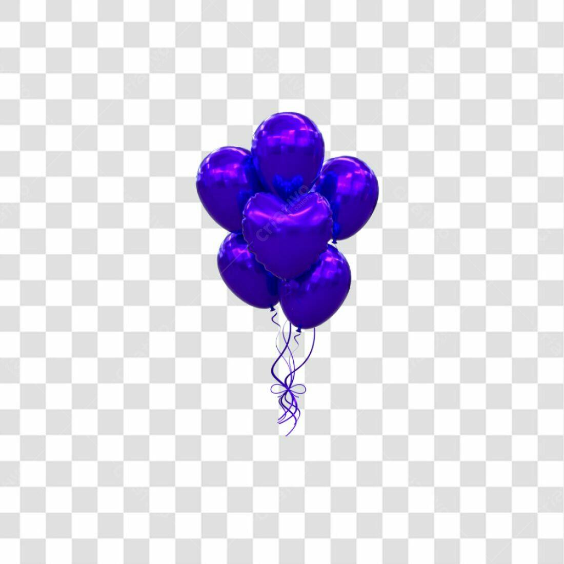 Icone Festa Balões Roxo PNG com fundo transparente