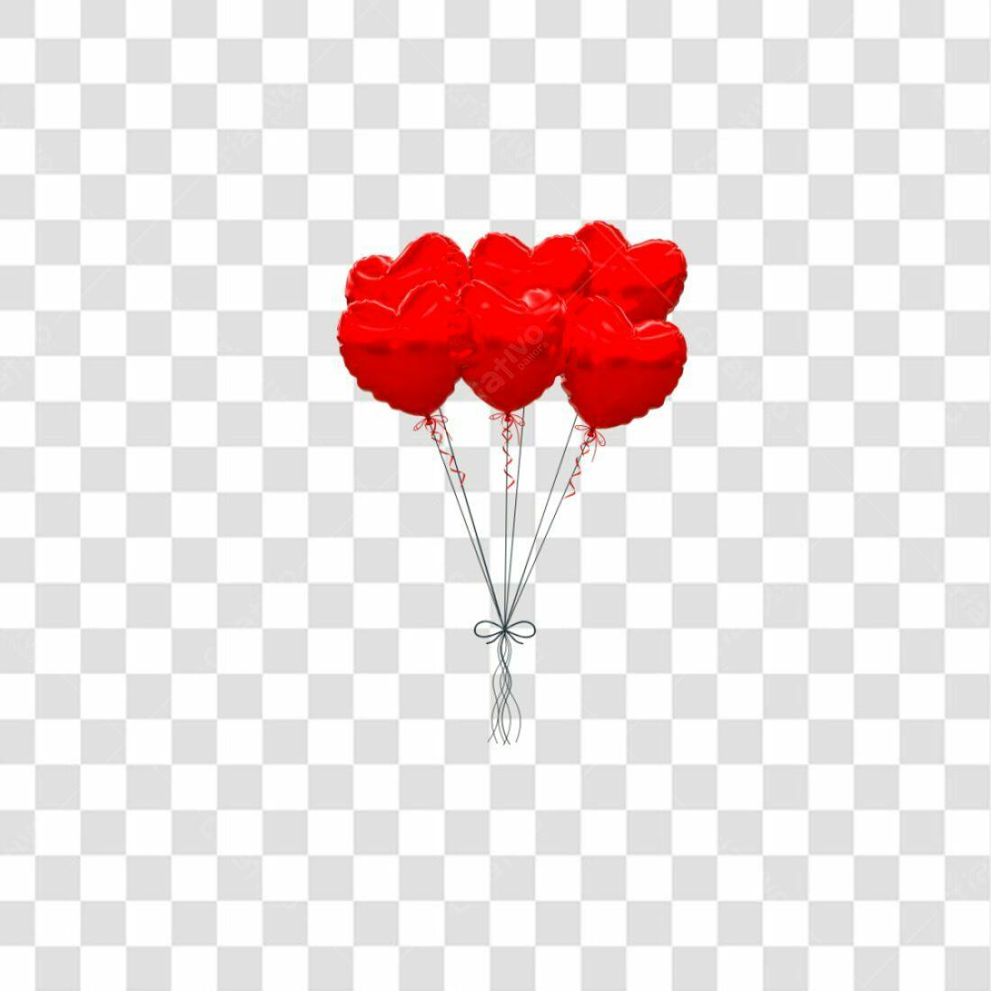Icone Dia dos Namorados balões vermelhos PNG com fundo transparente