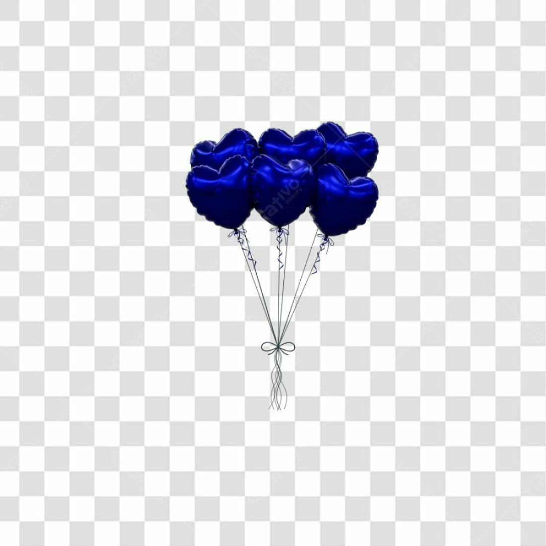 Icones Balões Azul Dia dos Namorados PNG com fundo transparente
