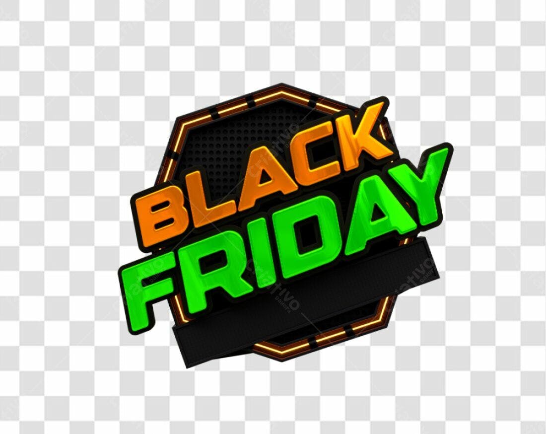 Selo Black Friday PNG com fundo transparente