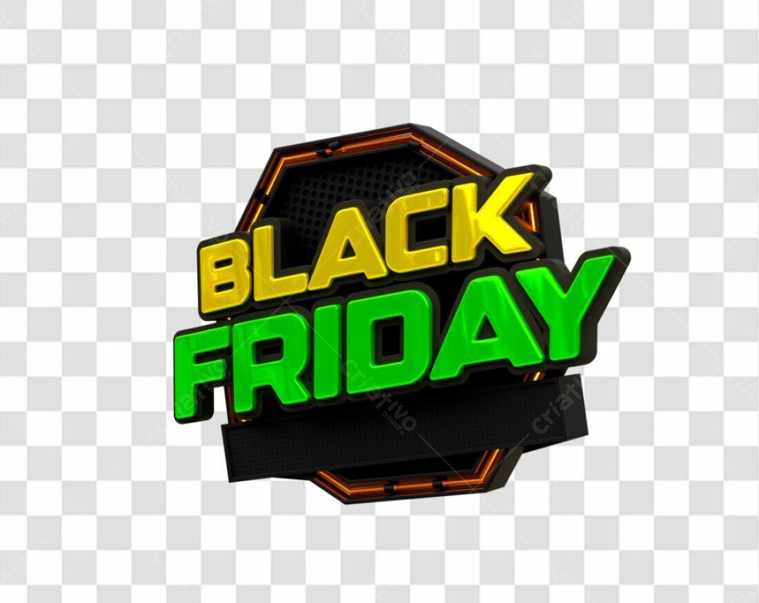 Badge Black Friday PNG com fundo transparente