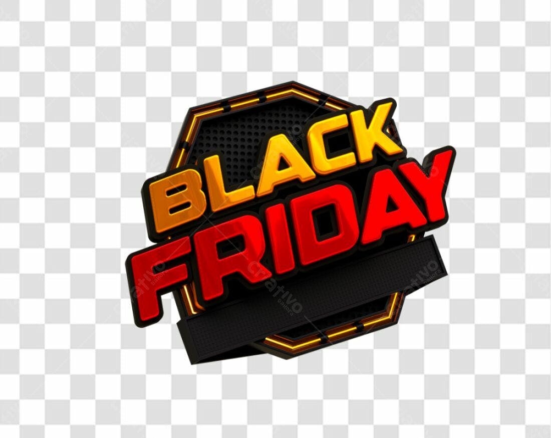 Selo Black Friday PNG com fundo transparente