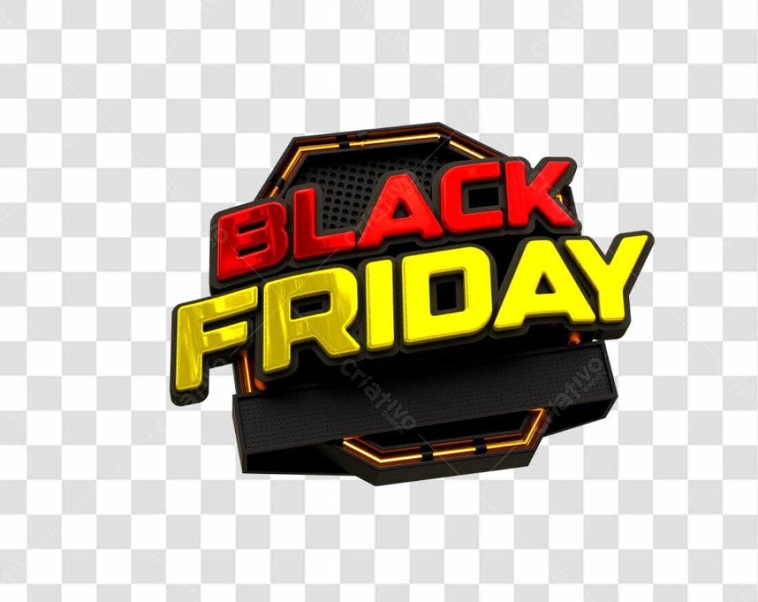 Selo Black Friday PNG com fundo transparente
