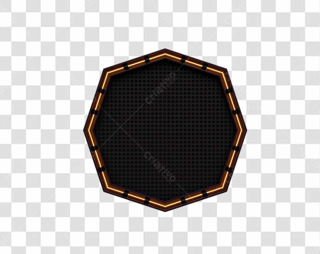 Moldura Octagonal PNG com fundo transparente