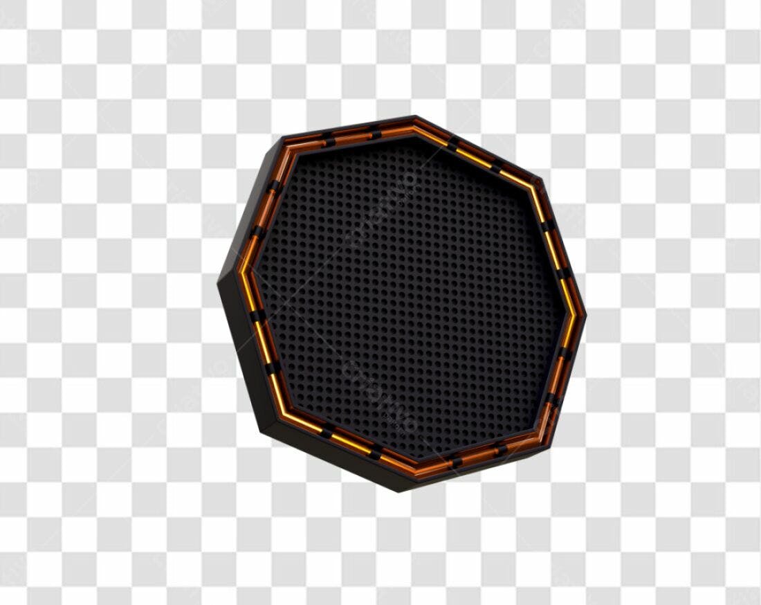 Selo Gamer Preto e Dourado PNG com fundo transparente