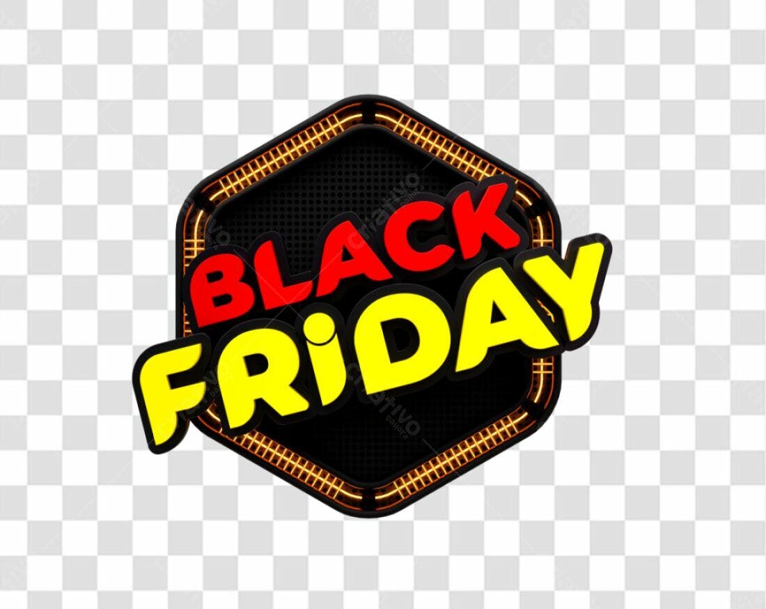 Selo Black Friday PNG com fundo transparente
