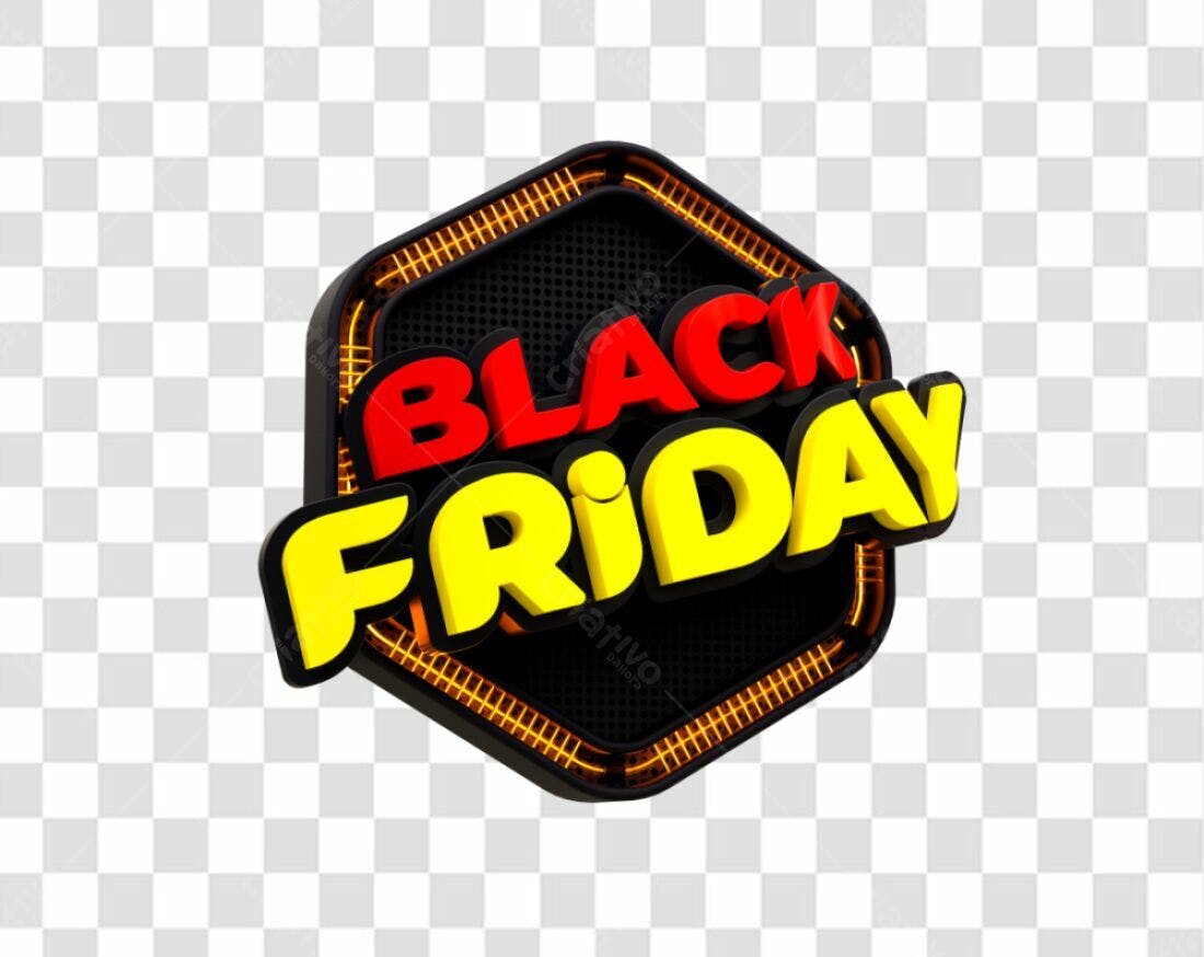 Selo Black Friday PNG com fundo transparente