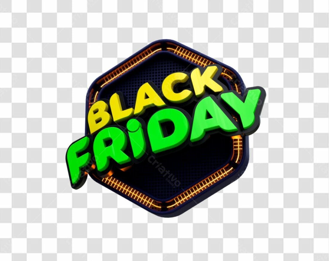 Selo Black Friday PNG com fundo transparente
