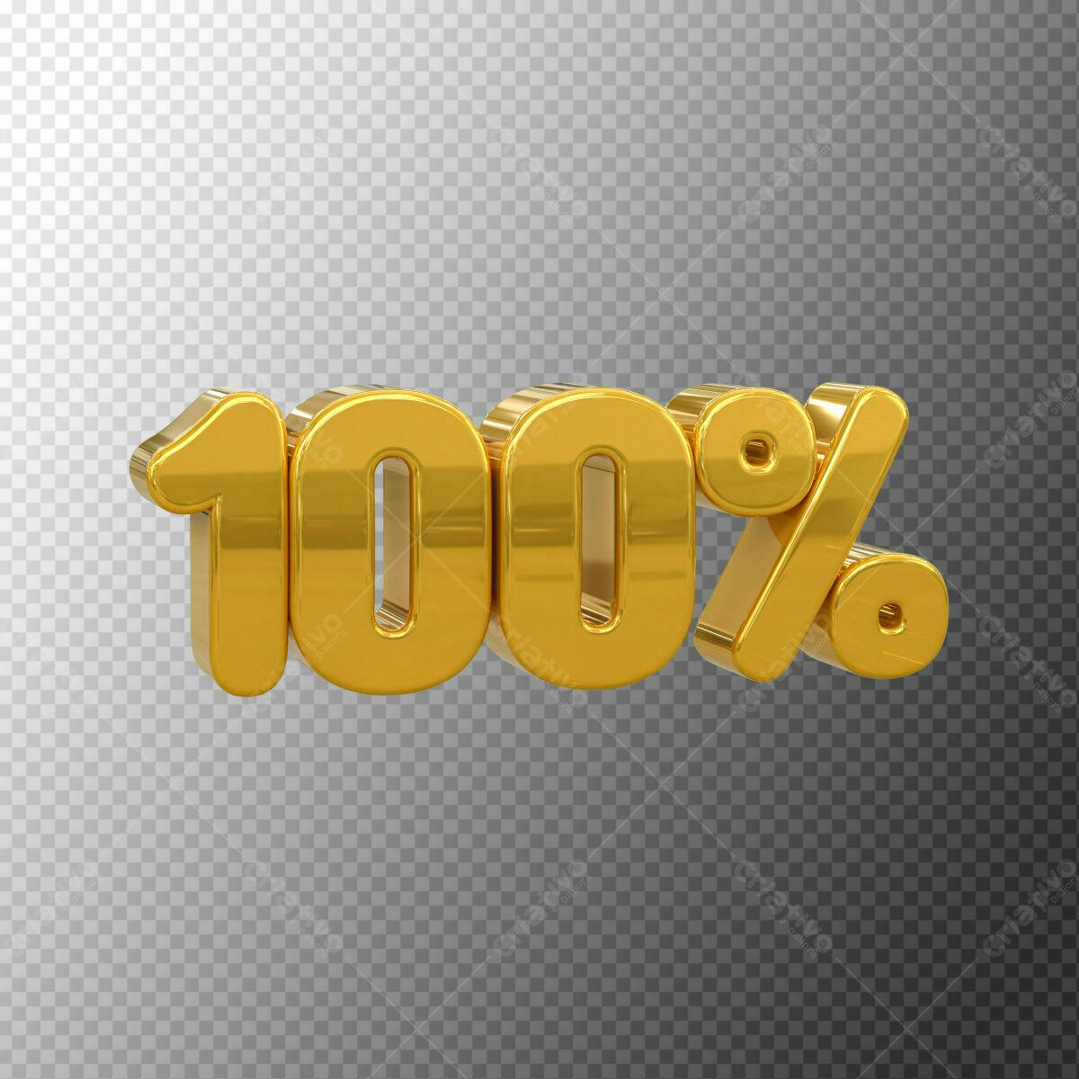 Selo 3D Garantia 100% dourado metalizado
