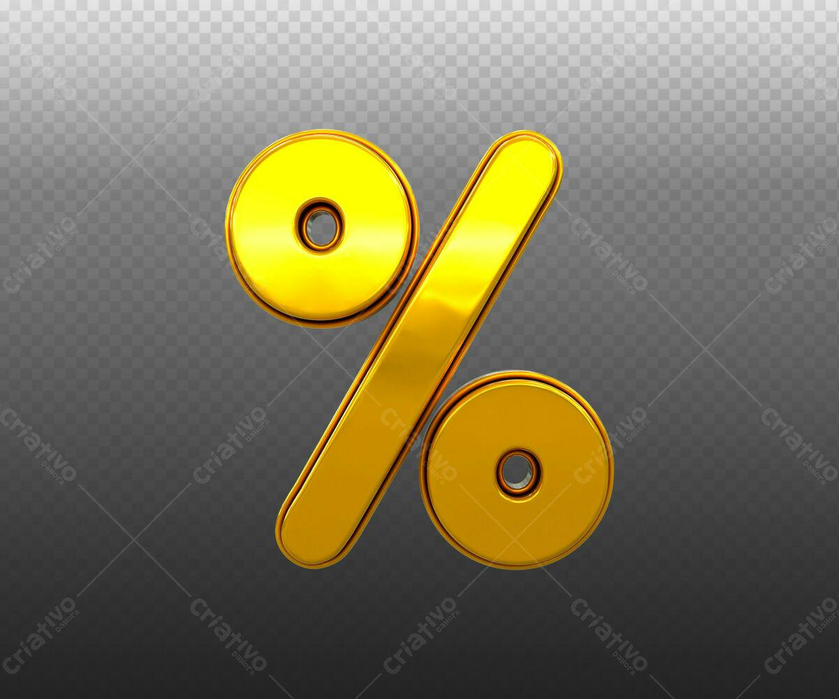 Selo 3D promocional dourado metalizado