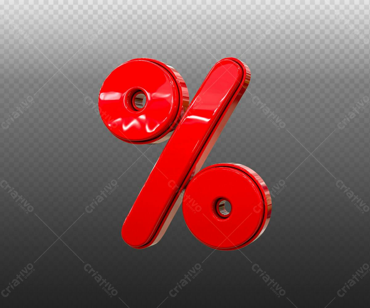 Selo 3D promocional vermelho brilhante