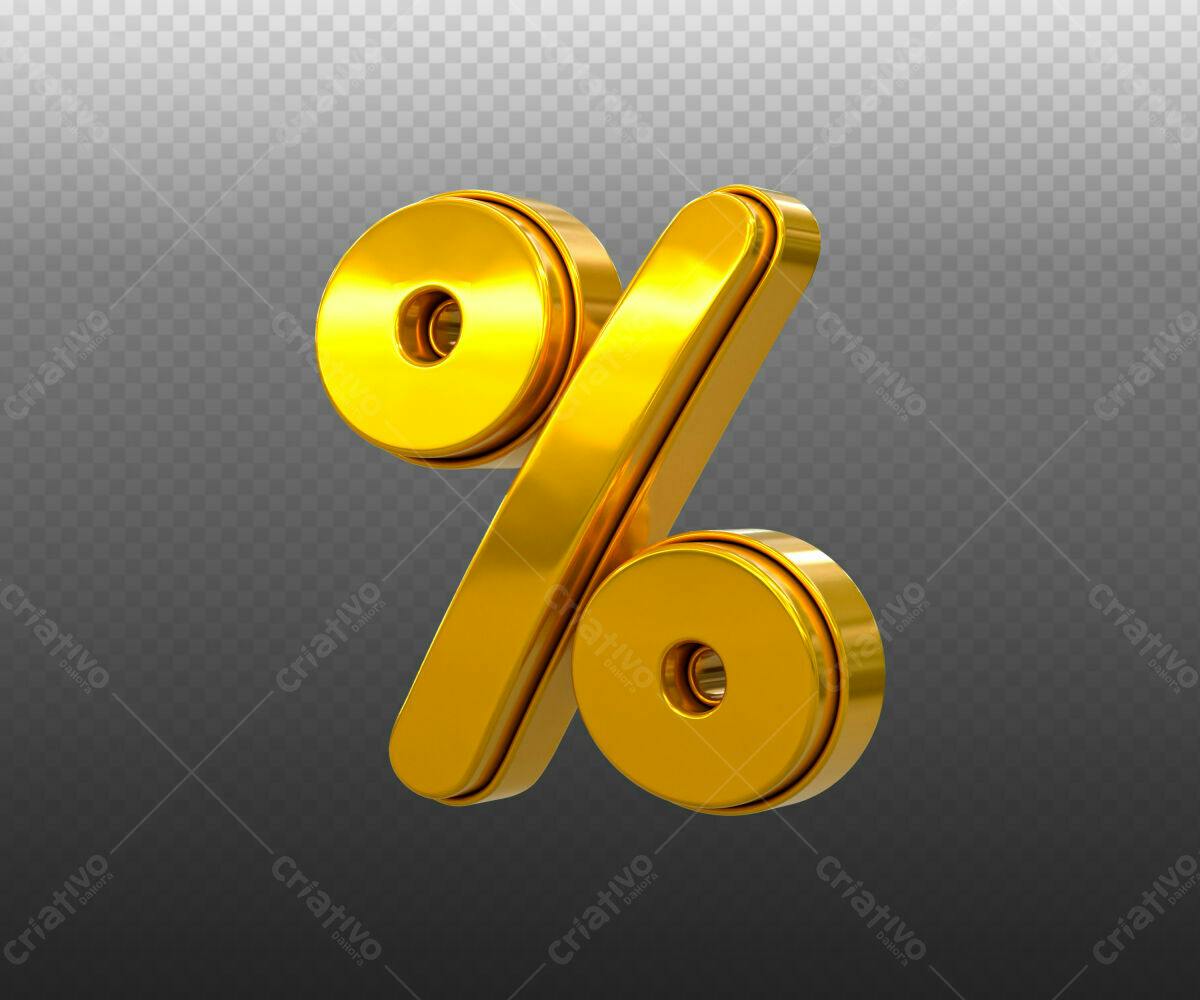 Selo 3D promocional dourado metalizado