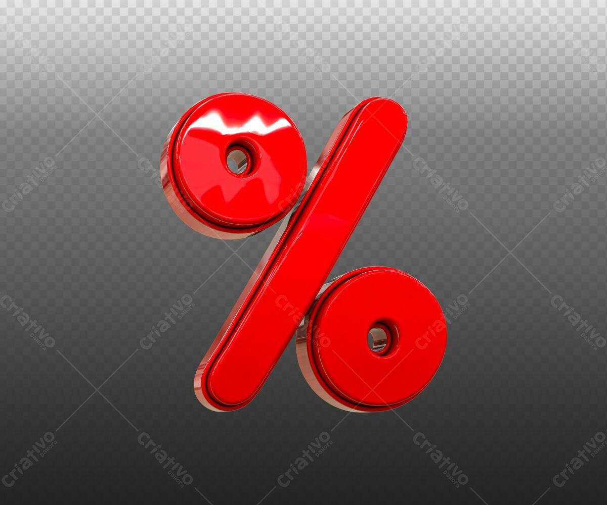 Selo 3D promocional vermelho brilhante