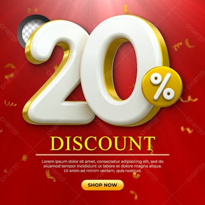 Special Offer Sale Discount Sale Tags 3D Number Concept Discount Promotion Sale Offer