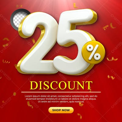 Special Offer Sale Discount Sale Tags 3D Number Concept Discount Promotion Sale Offer