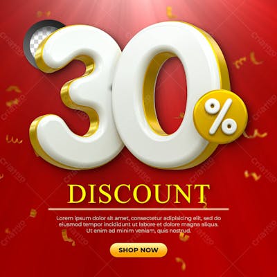 Special Offer Sale Discount Sale Tags 3D Number Concept Discount Promotion Sale Offer