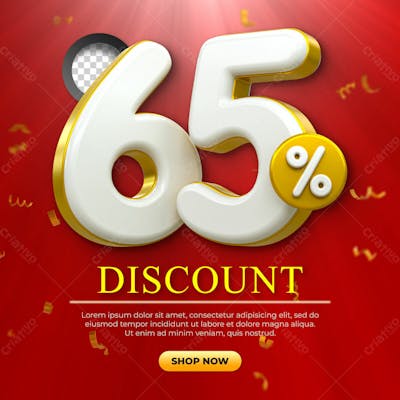 Special Offer Sale Discount Sale Tags 3D Number Concept Discount Promotion Sale Offer