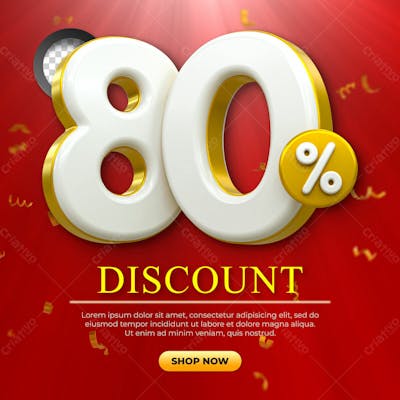 Special Offer Sale Discount Sale Tags 3D Number Concept Discount Promotion Sale Offer