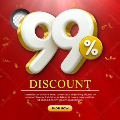 Special Offer Sale Discount Sale Tags 3D Number Concept Discount Promotion Sale Offer
