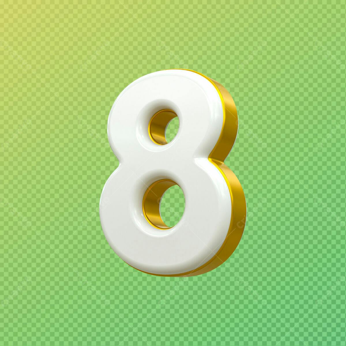 Selo 3D comemorativo branco e dourado