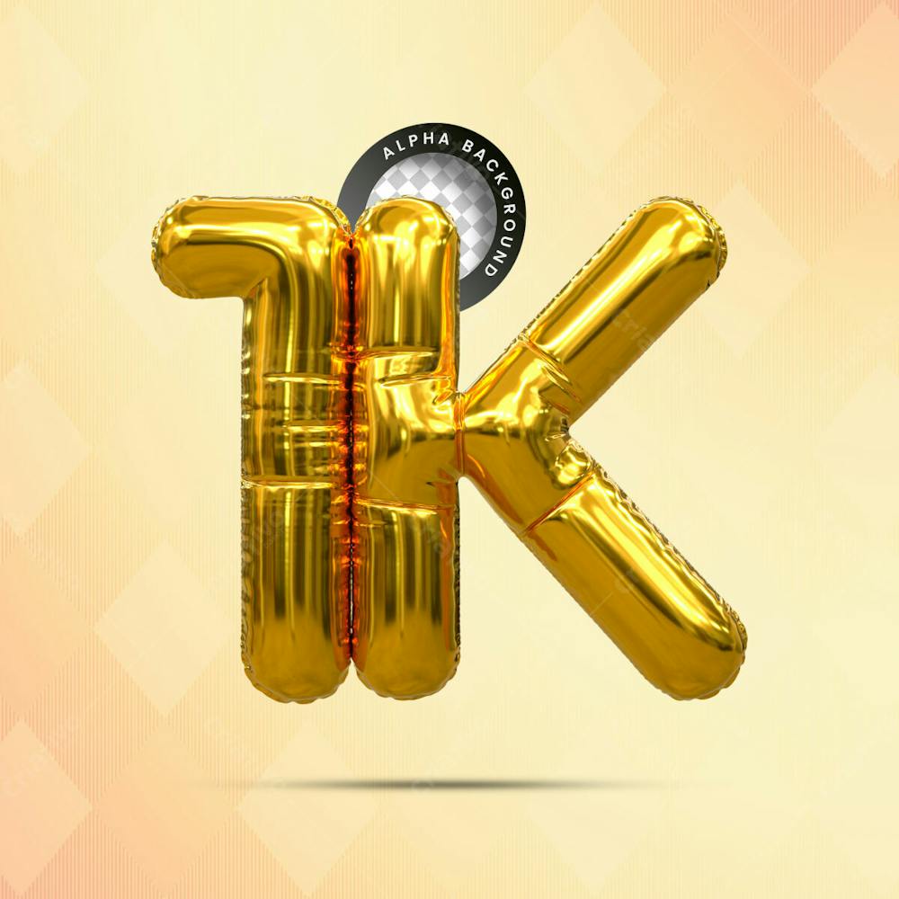 1K Follower 3D Render Object