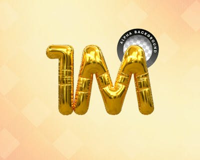 1M Follower 3D Render Object