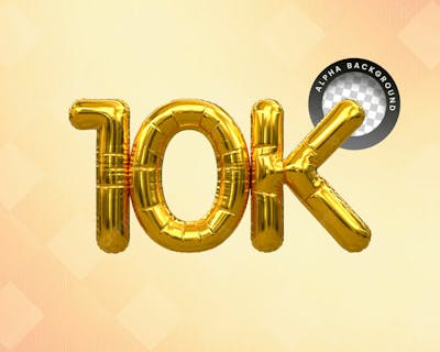 10K Follower 3D Render Object